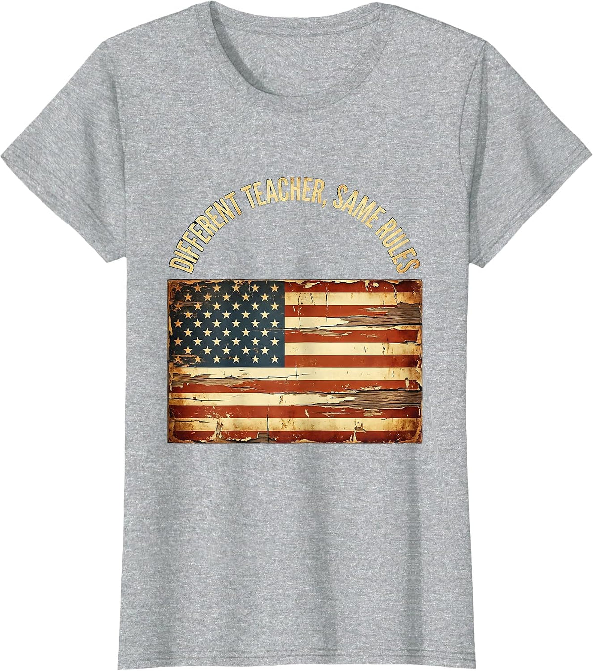 Different Teacher Same Rules Substitute Design T-Shirt - Heather Grey