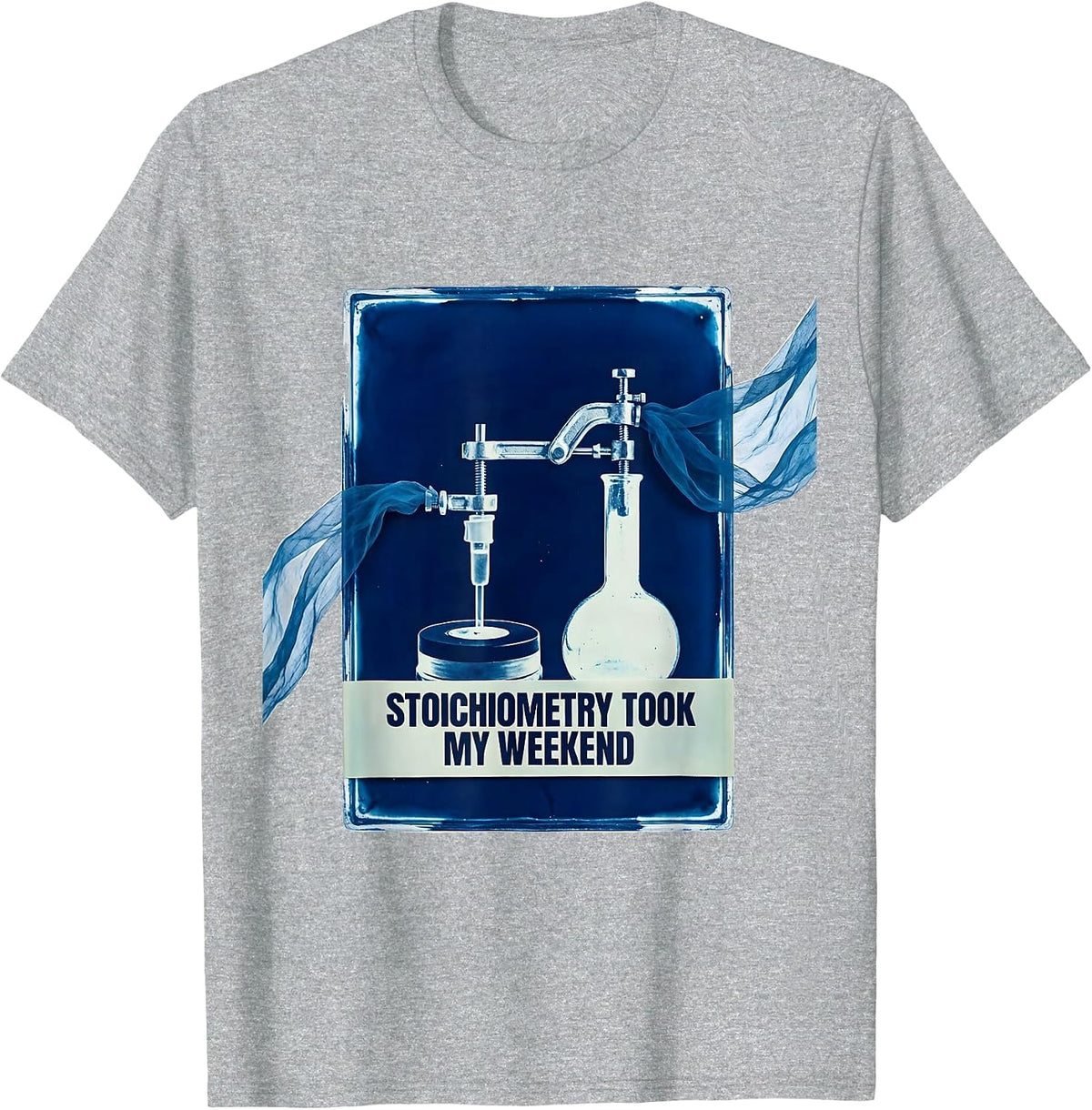 Men's Stoichiometry Took My Weekend Funny Chemistry Pun Science T-Shirt - Heather Grey