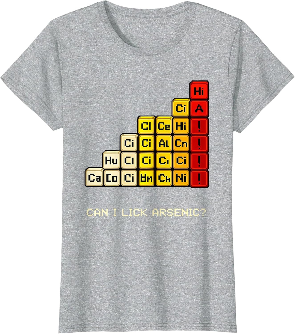 Women's Can I Lick Arsenic Funny Periodic Table Science Teacher Gift T-Shirt - Heather Grey