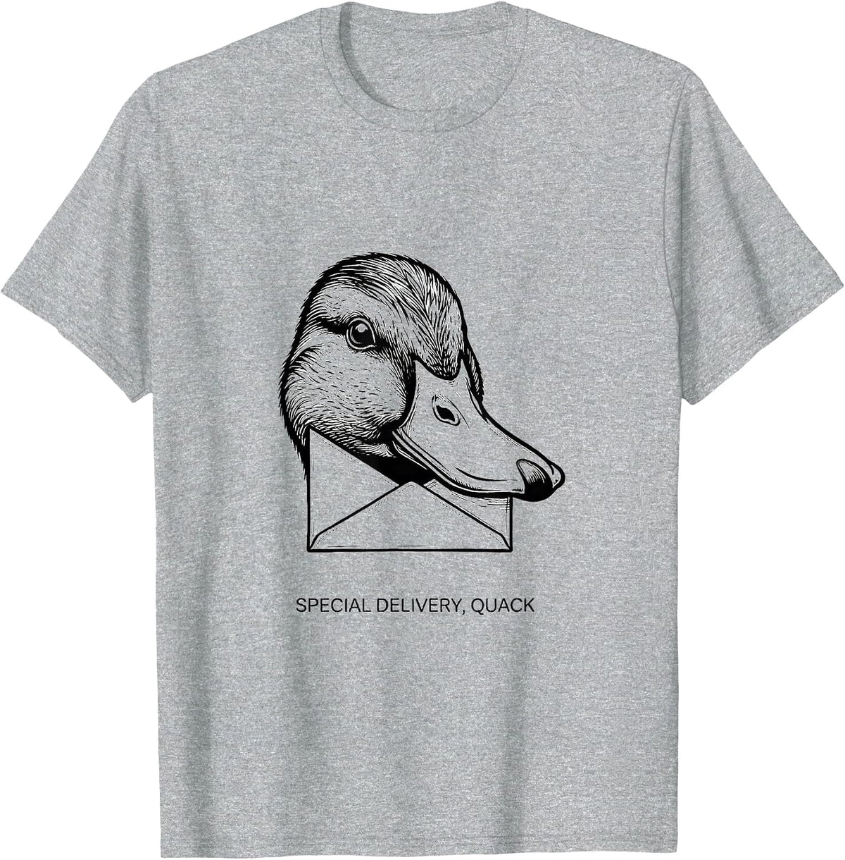 Men's Special Delivery, Quack Funny Duck Pun Novelty Humor T-Shirt - Heather Grey