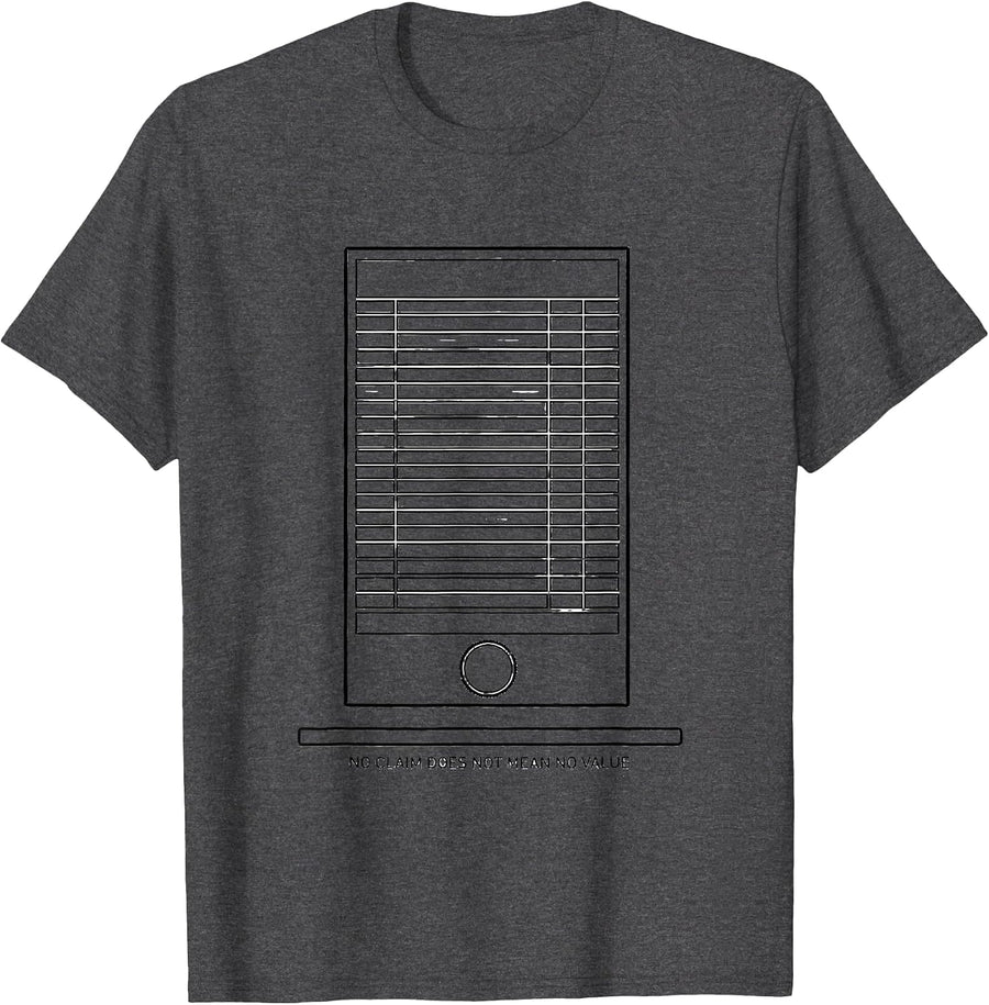 Men's No Claim Does Not Mean No Value Funny Realtor Insurance T-Shirt - Dark Heather Grey