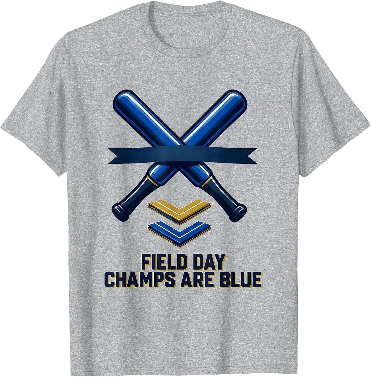 Men's Field Day Champs Are Blue Sports School Spirit Kids Teacher T-Shirt - Heather Grey