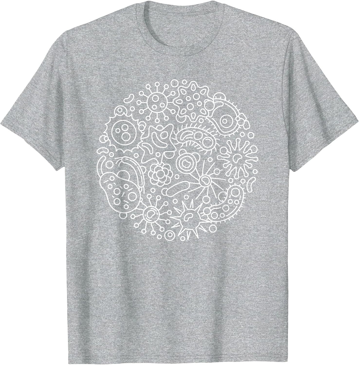 Microbiology Bacteria and Virus - Science Teacher T-Shirt - Heather Grey