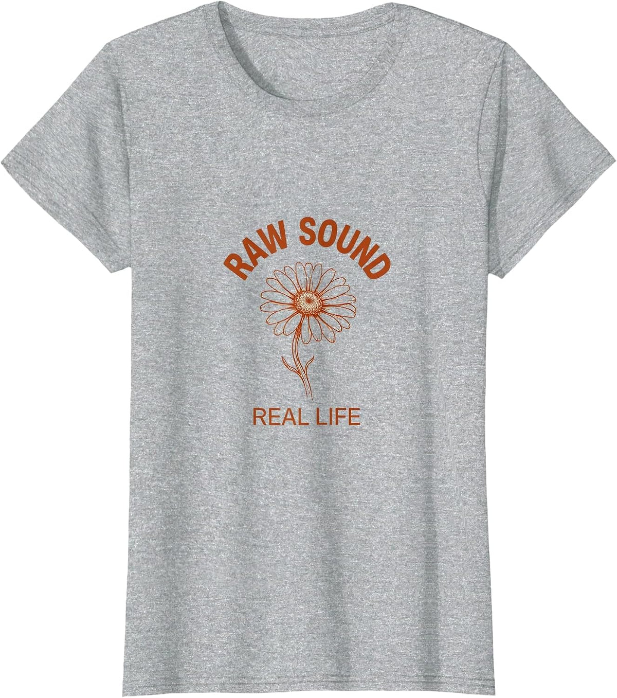 Raw Sound Real Life Grunge Music Design T-Shirt - Heather Grey