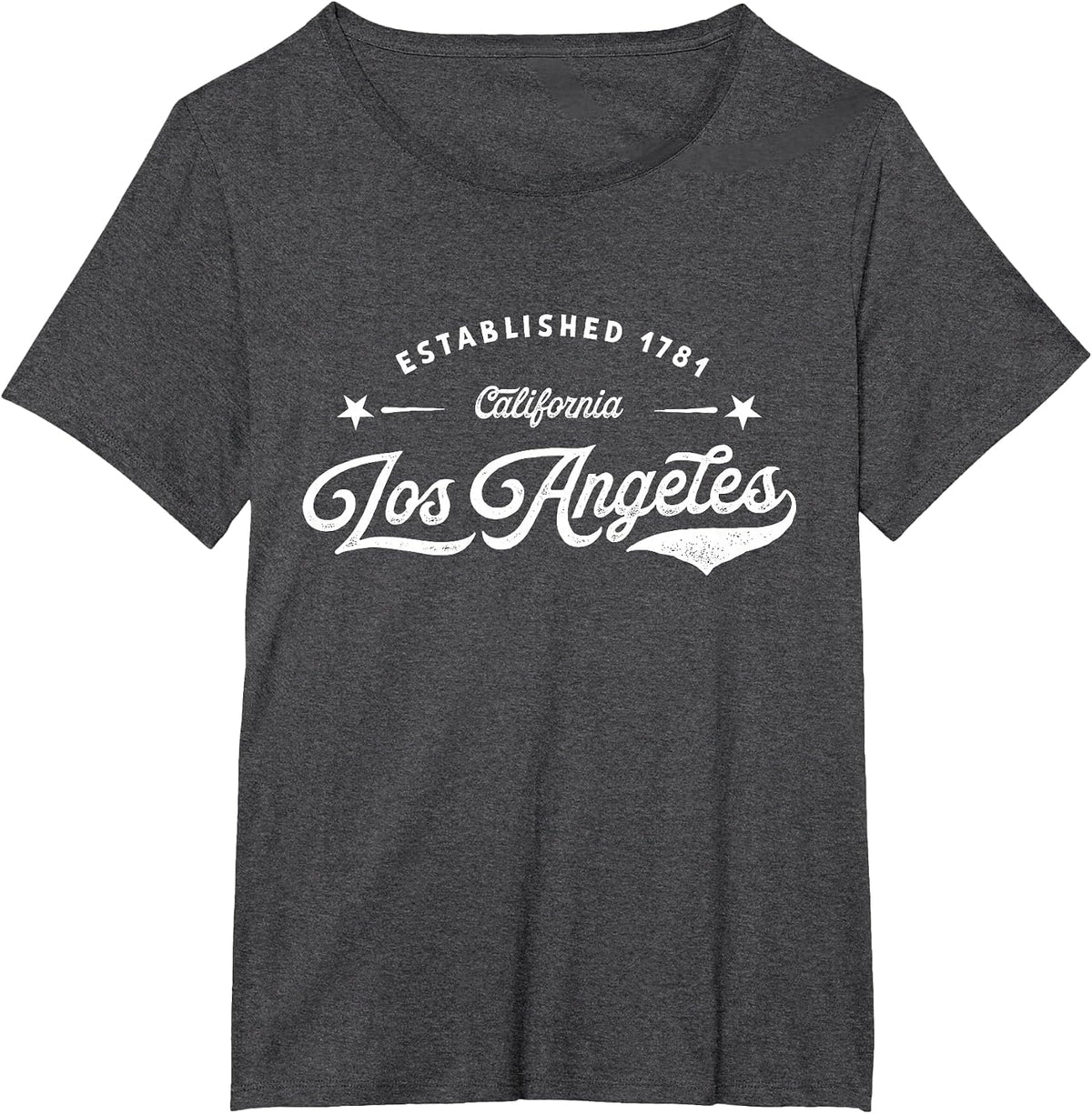 Casual Classic Retro Los Angeles California 1781 USA T-Shirt - Dark Heather Grey