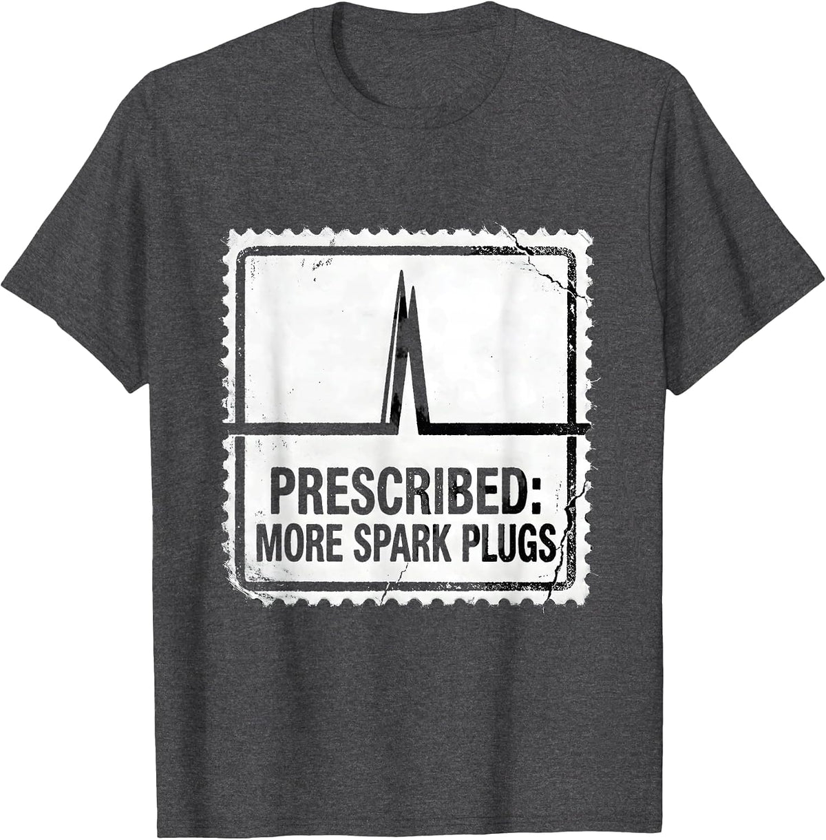 More Spark Plugs Funny Car Guy Auto Mechanic Racing T-Shirt - Dark Heather Grey