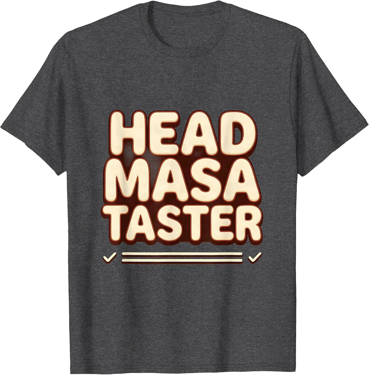 Men's Head Masa Taster Funny Mexican Christmas Tamale Making T-Shirt - Dark Heather Grey