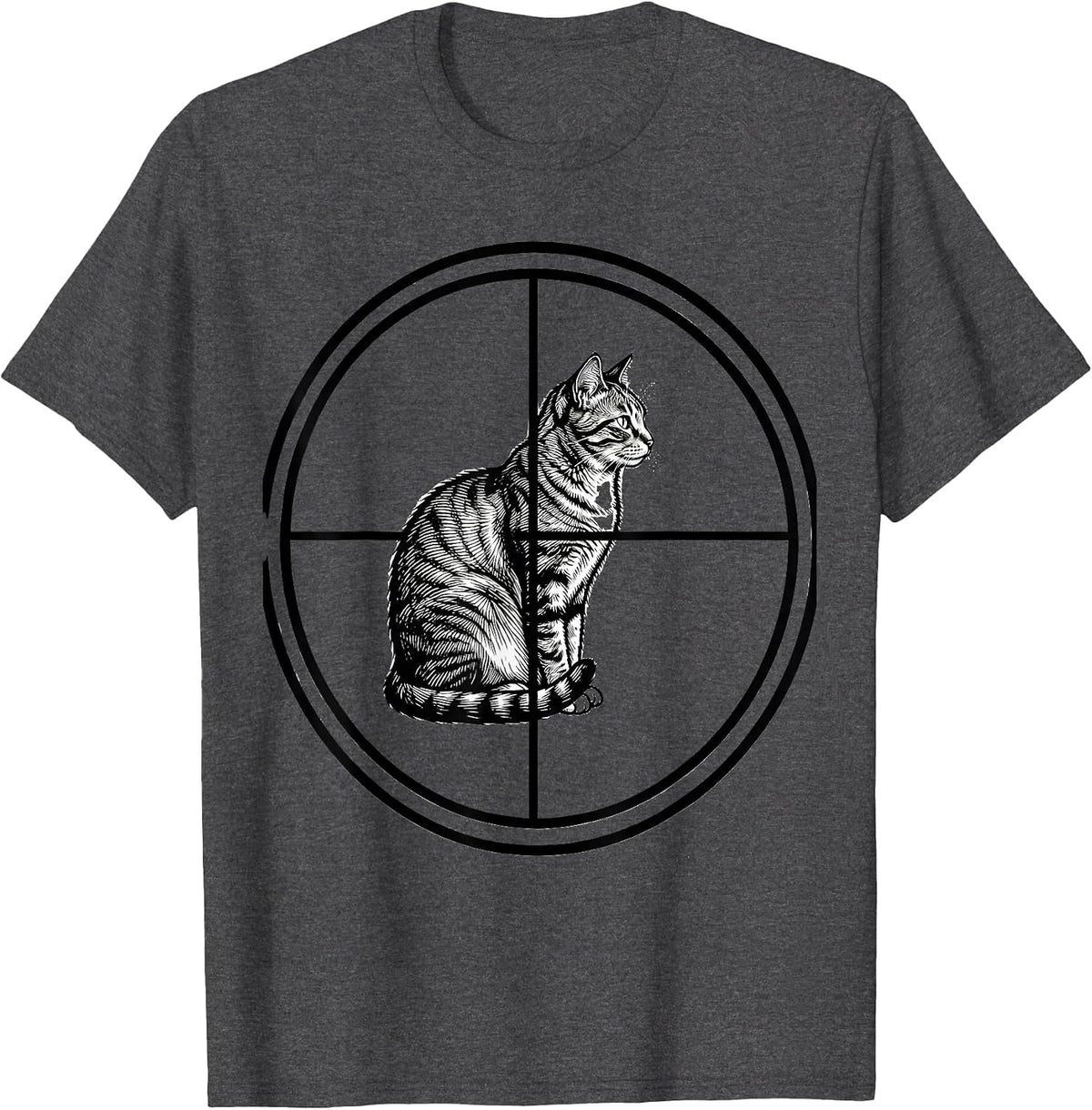 Men's Sealed Badge Schrödinger Cat Quantum Physics Humor T-Shirt - Dark Heather Grey