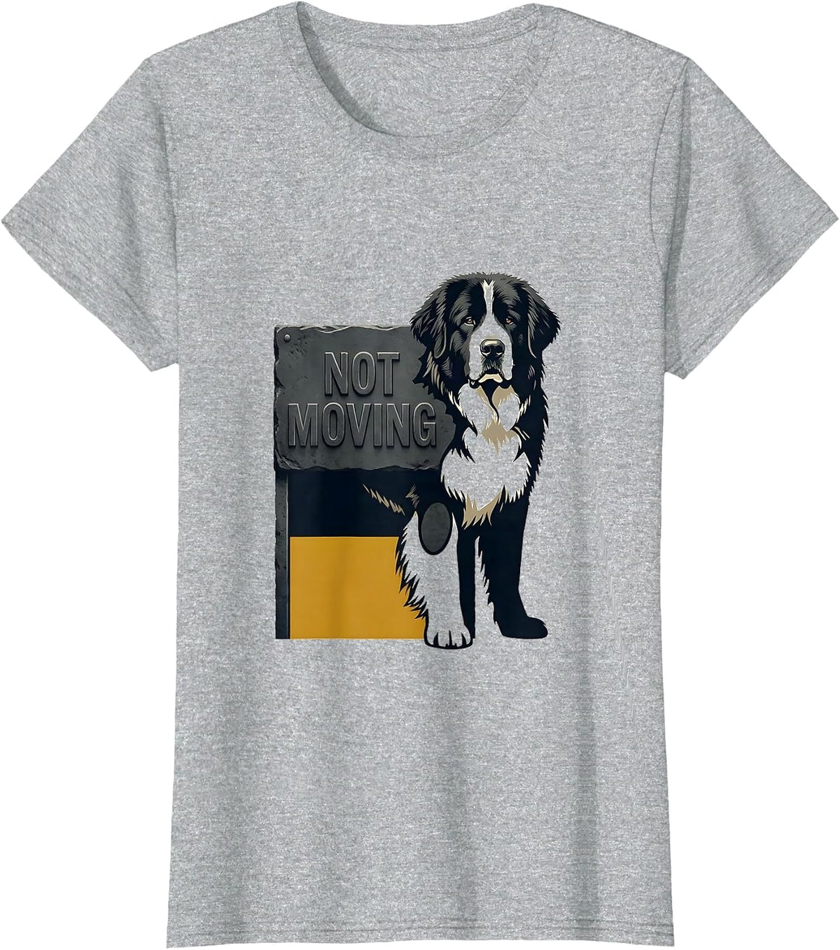 Women's Not Moving Funny Great Pyrenees Dog Owner Breed Humor T-Shirt - Heather Grey