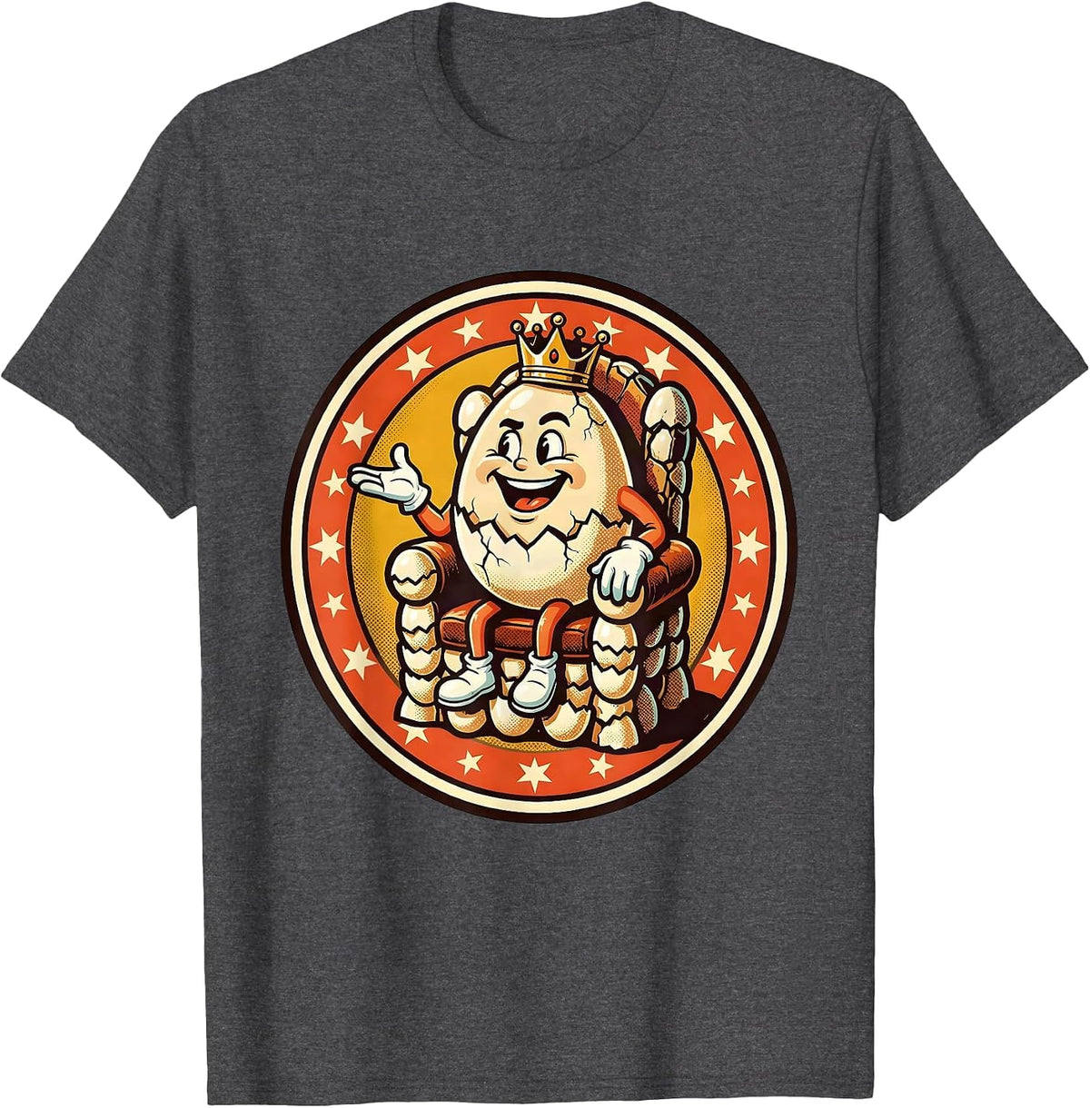 Eggshell Throne Graphic Tee T-Shirt - Dark Heather Grey