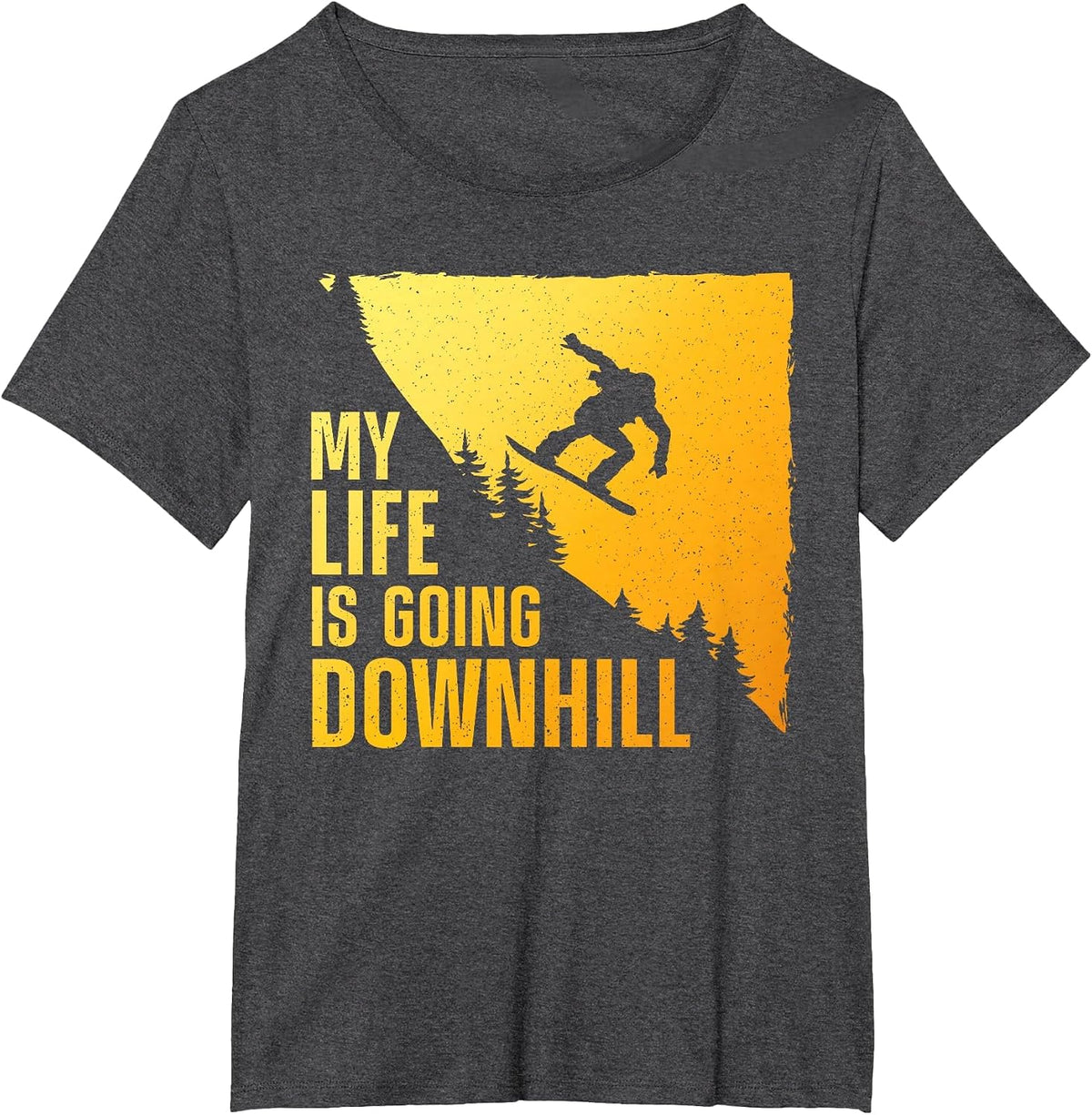 Cool Snowboarding Art for Men Women Snowboard Snowboarder T-Shirt - Dark Heather Grey