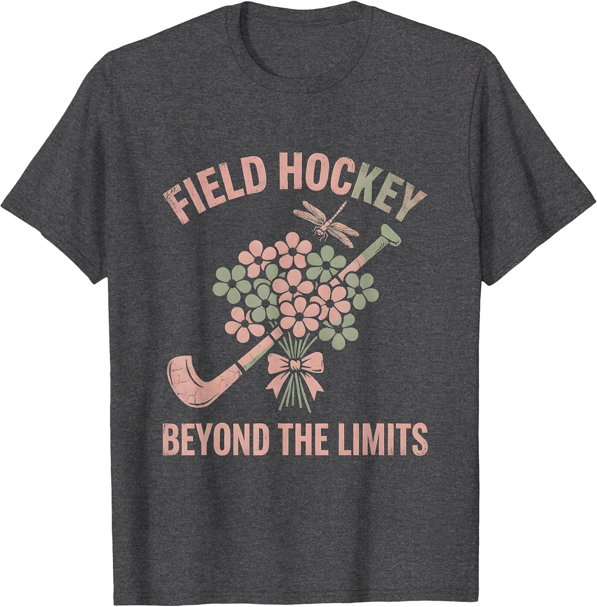 Field Hockey Beyond The Limits Athlete Design T-Shirt - Dark Heather Grey