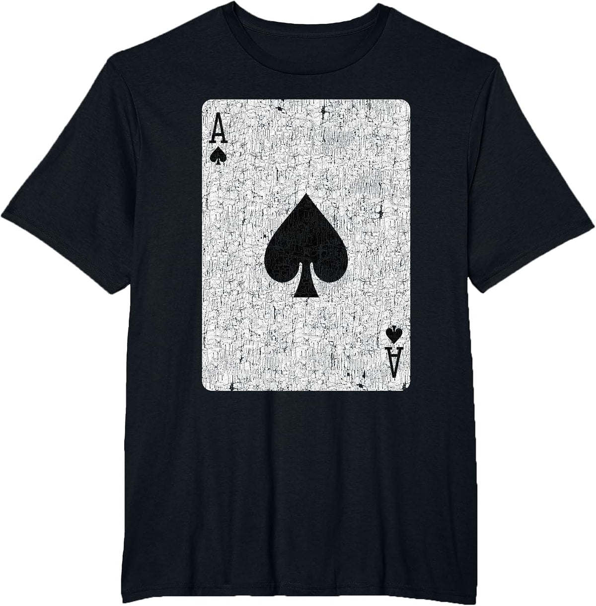 Ace of Spades Card - Poker, Bridge Player, Costume T-Shirt - Black