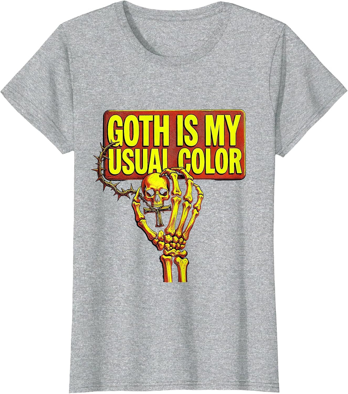 Goth Is My Usual Color Gothic Alt Grunge Y2K Streetwear T-Shirt - Heather Grey