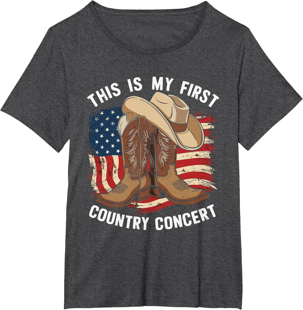 This is My First Country Concert T-Shirt - Dark Heather Grey