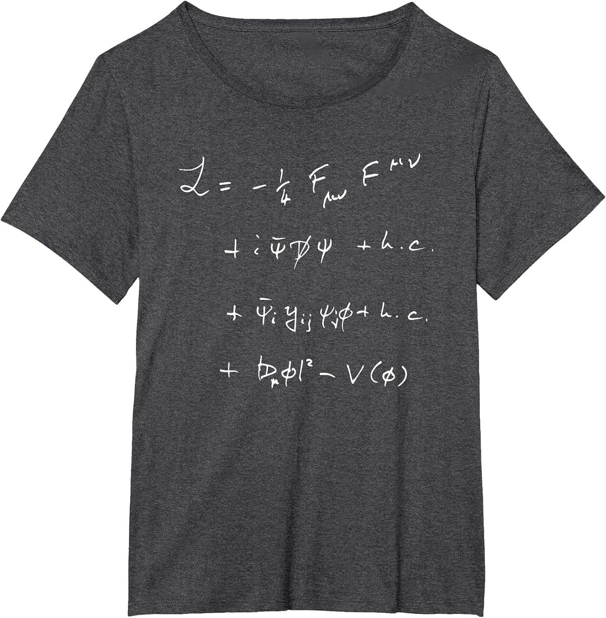 Physics Subject Standard Model Lagrangian Science Teacher T-Shirt - Dark Heather Grey