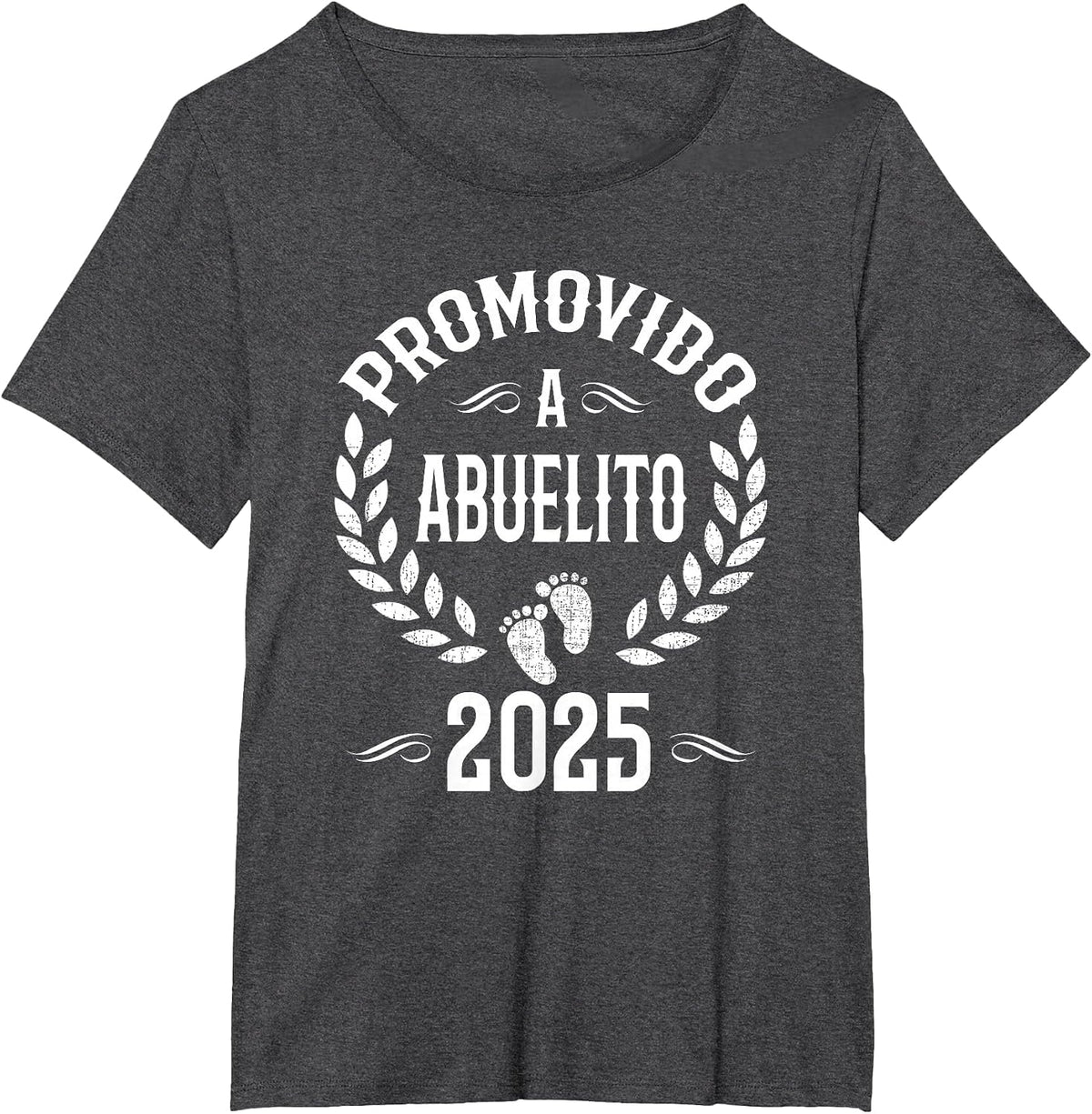 Promovido A Abuelito 2025 Spanish Grandpa Announcement T-Shirt - Dark Heather Grey