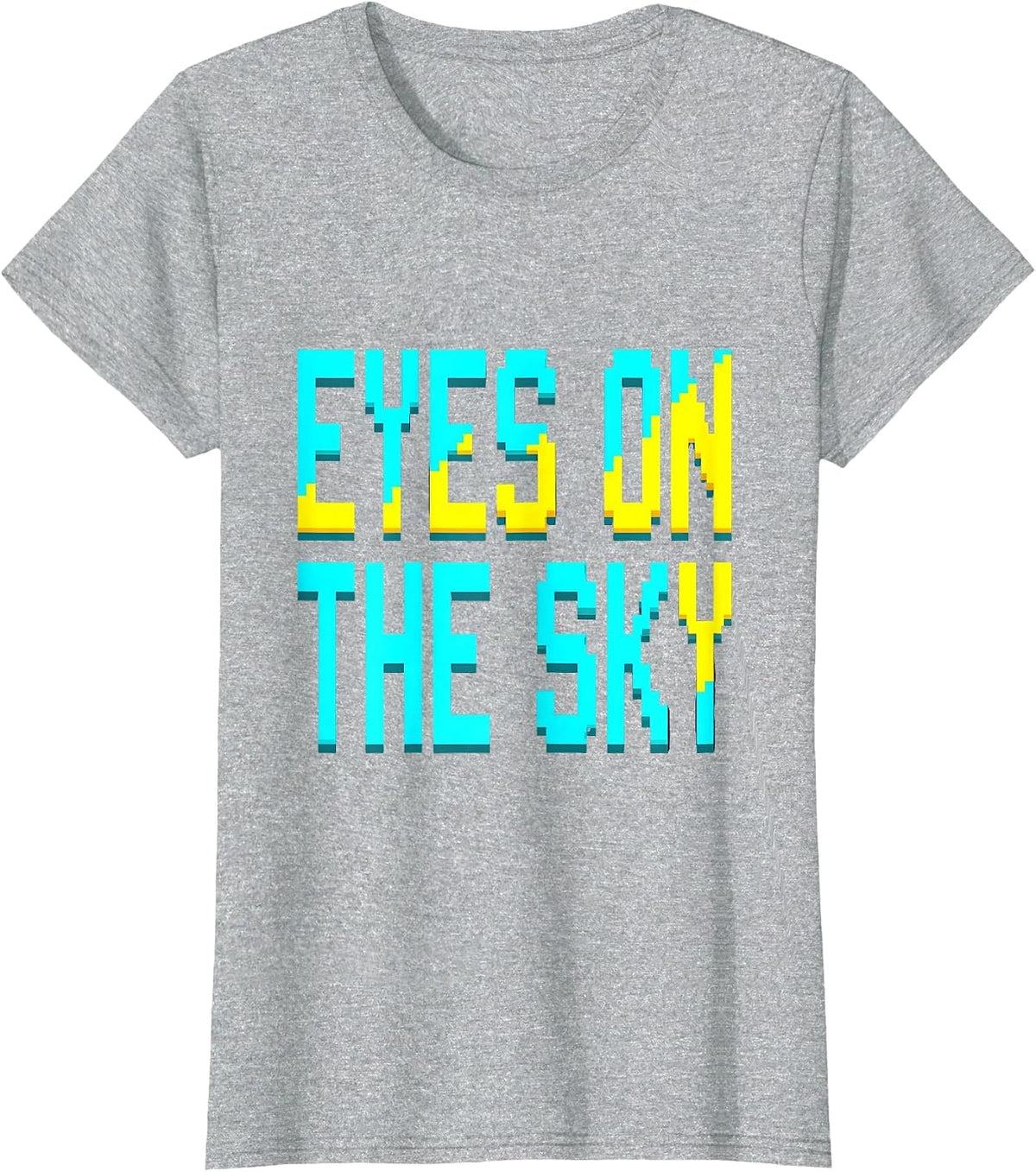 Eyes on the Sky Stargazing Astronomy Design T-Shirt - Heather Grey