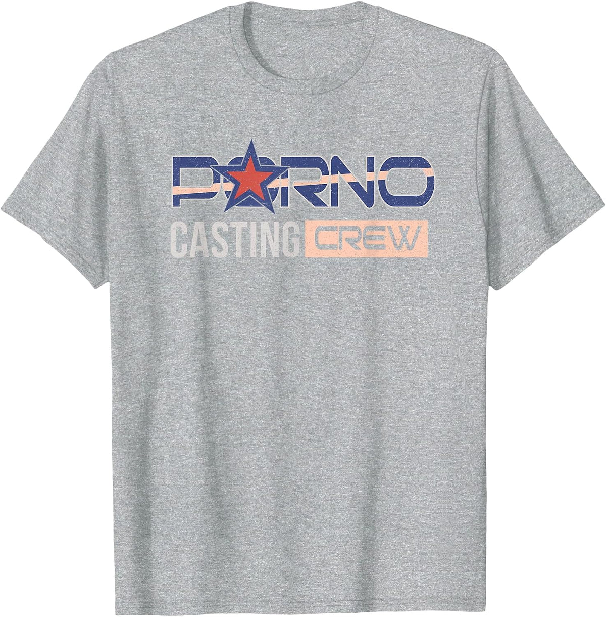 Porno Casting Crew Funny Porn Star Halloween Costume T-Shirt - Heather Grey