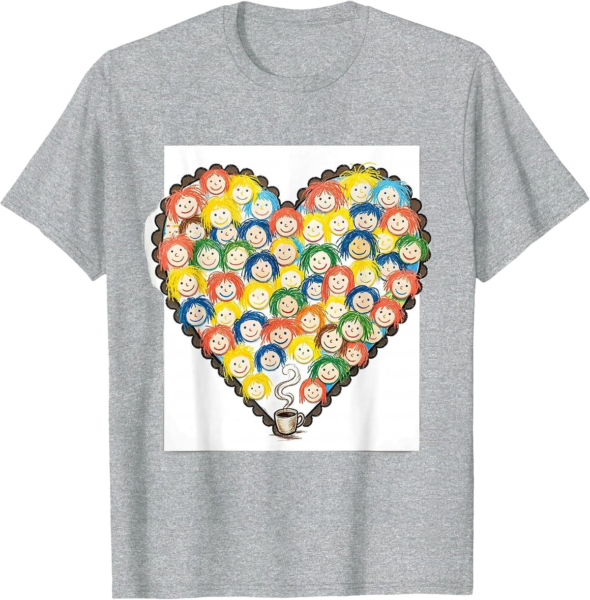 Men's Kid Core Classroom Bulletin Board Teacher Valentine Humor T-Shirt - Heather Grey