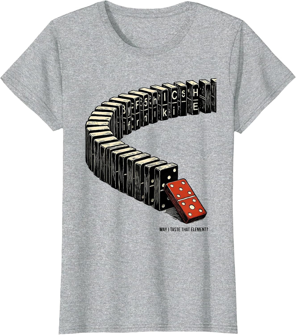 Women's May I Taste That Element Funny Periodic Table Science T-Shirt - Heather Grey