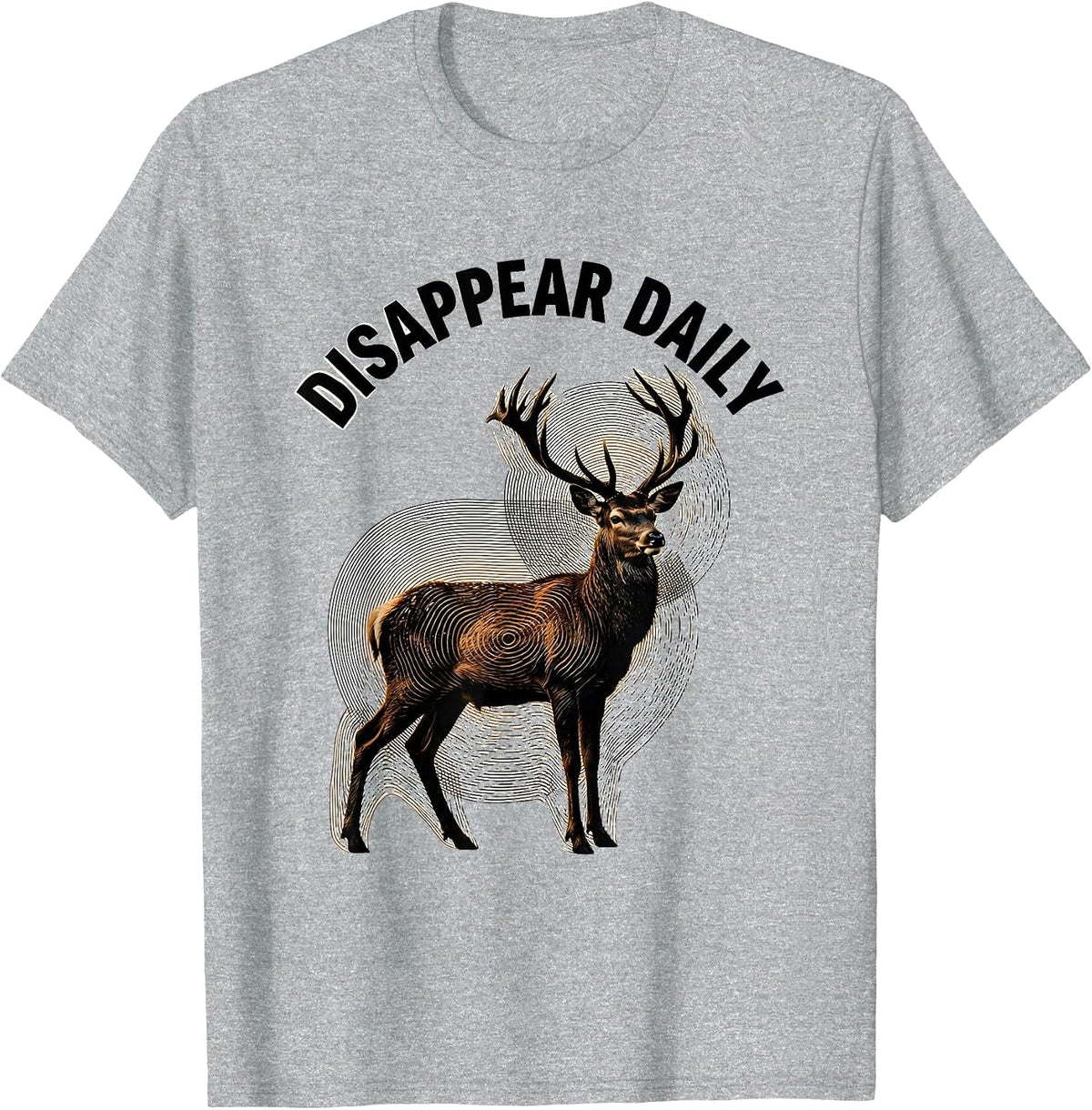 Men's Disappear Daily Bottomland Camo Hunting Design T-Shirt - Heather Grey