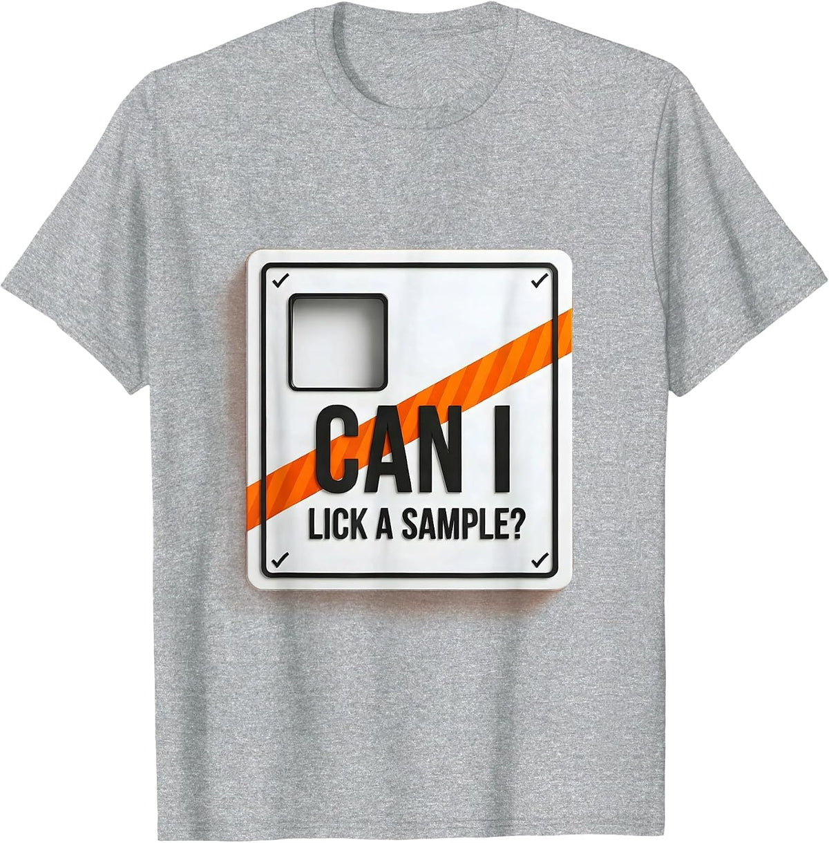 Men's Can I Lick A Sample Funny Periodic Table Science Teacher T-Shirt - Heather Grey