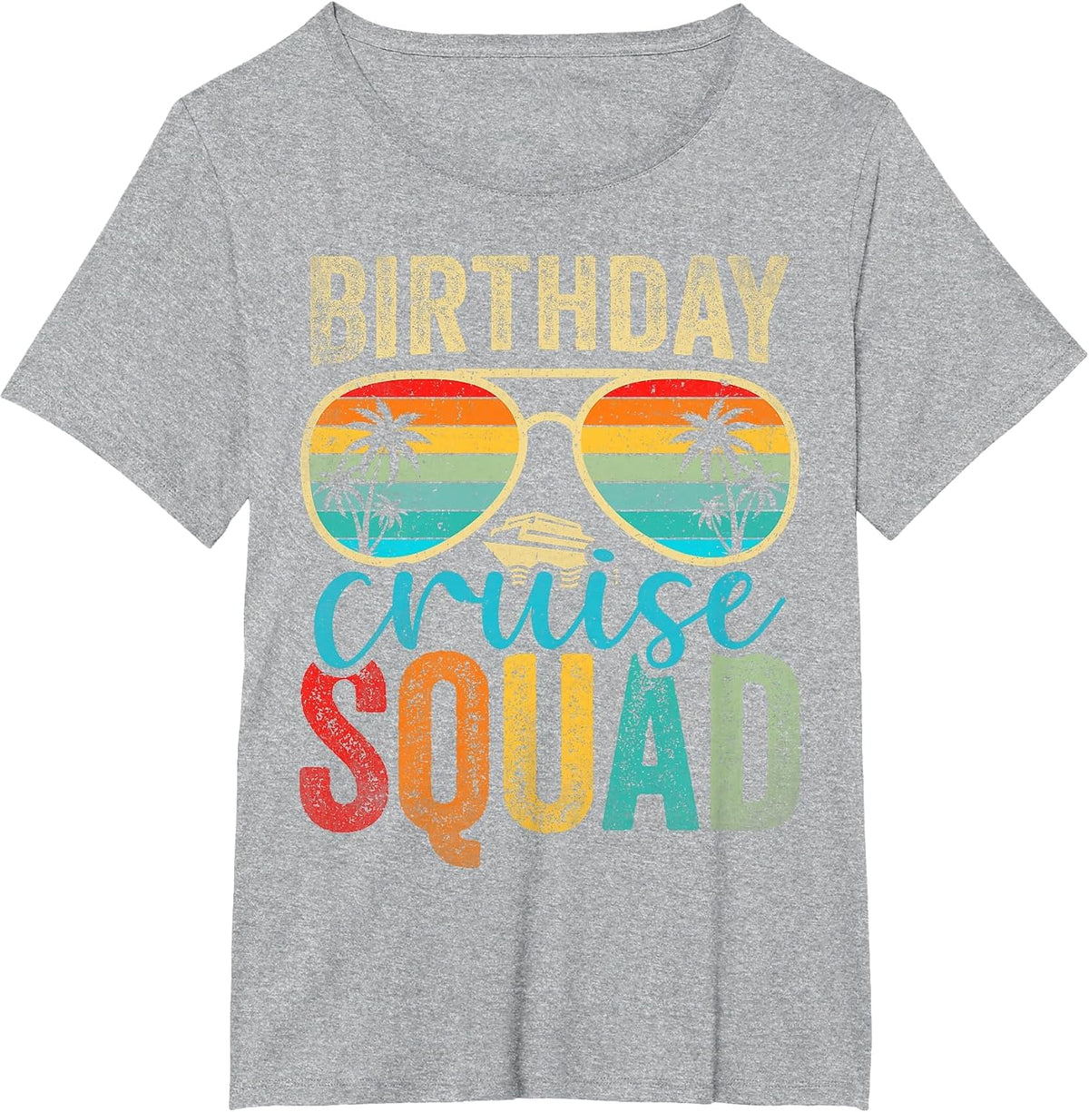 Family Birthday Cruising Sunglasses It's My Birthday Squad T-Shirt - Heather Grey