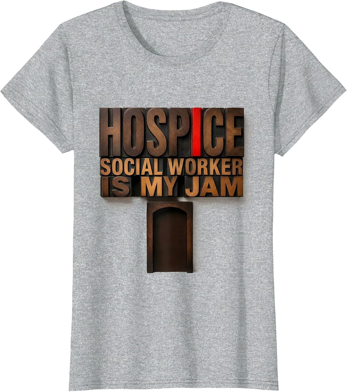 Women's Hospice Social Worker Is My Jam Funny Occupational Pride T-Shirt - Heather Grey