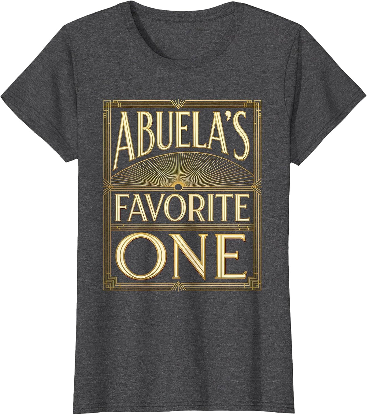 Women's Abuela's Favorite One Mexico Kids Design T-Shirt - Dark Heather Grey