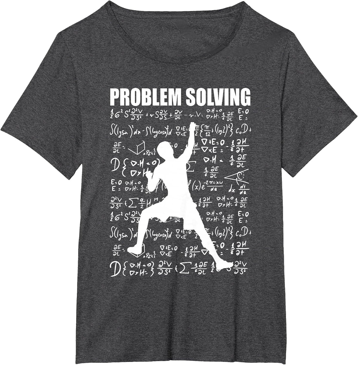Problem Solving School Rock Climbing Climber Men Bouldering T-Shirt - Dark Heather Grey