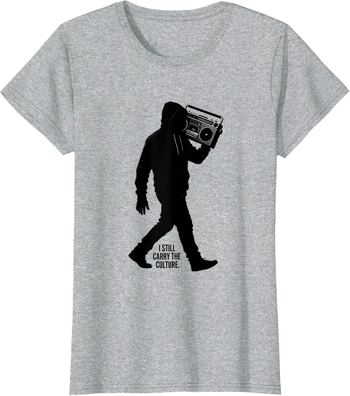 Women's I Still Carry The Culture Urban Nostalgic Hip Hop Rap T-Shirt - Heather Grey