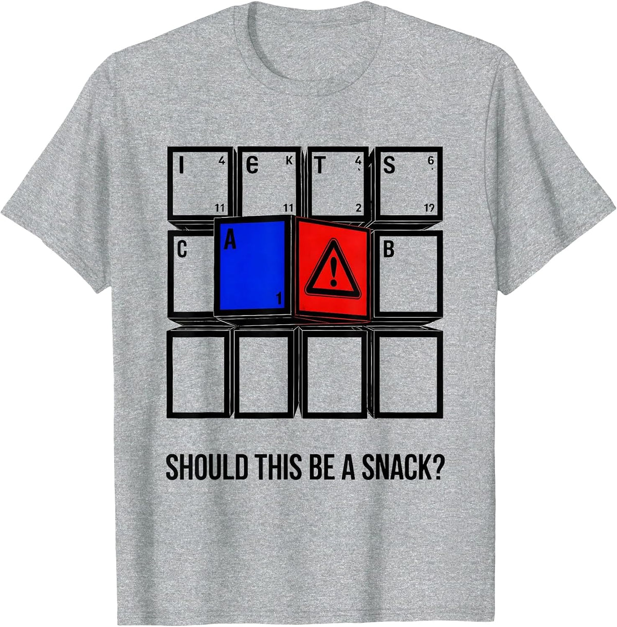 Men's Should This Be A Snack? Funny Periodic Table Science Teacher T-Shirt - Heather Grey