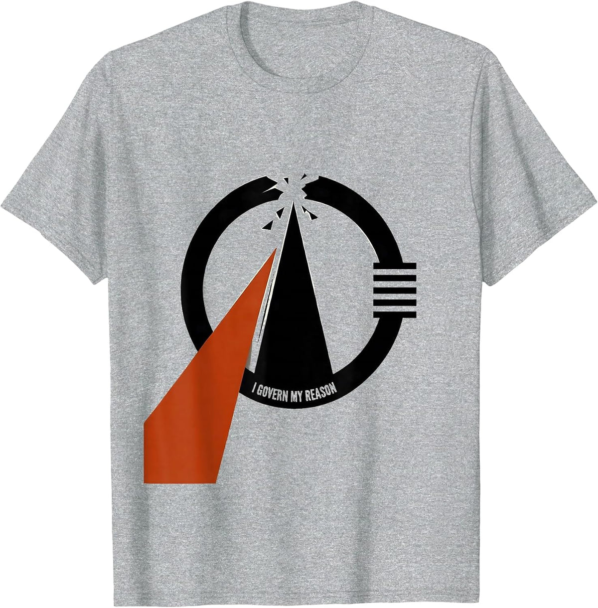 Men's I Govern My Reason Stoic Philosophy Marcus Aurelius Quote T-Shirt - Heather Grey