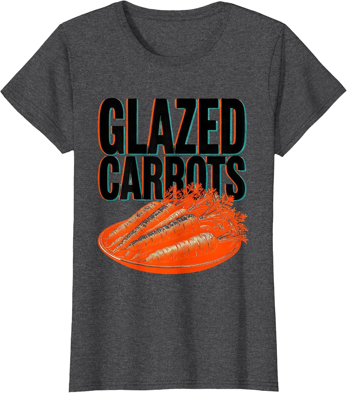 Women's Glazed Carrots Bootleg 90's Rap Rock Vintage Funny T-Shirt - Dark Heather Grey