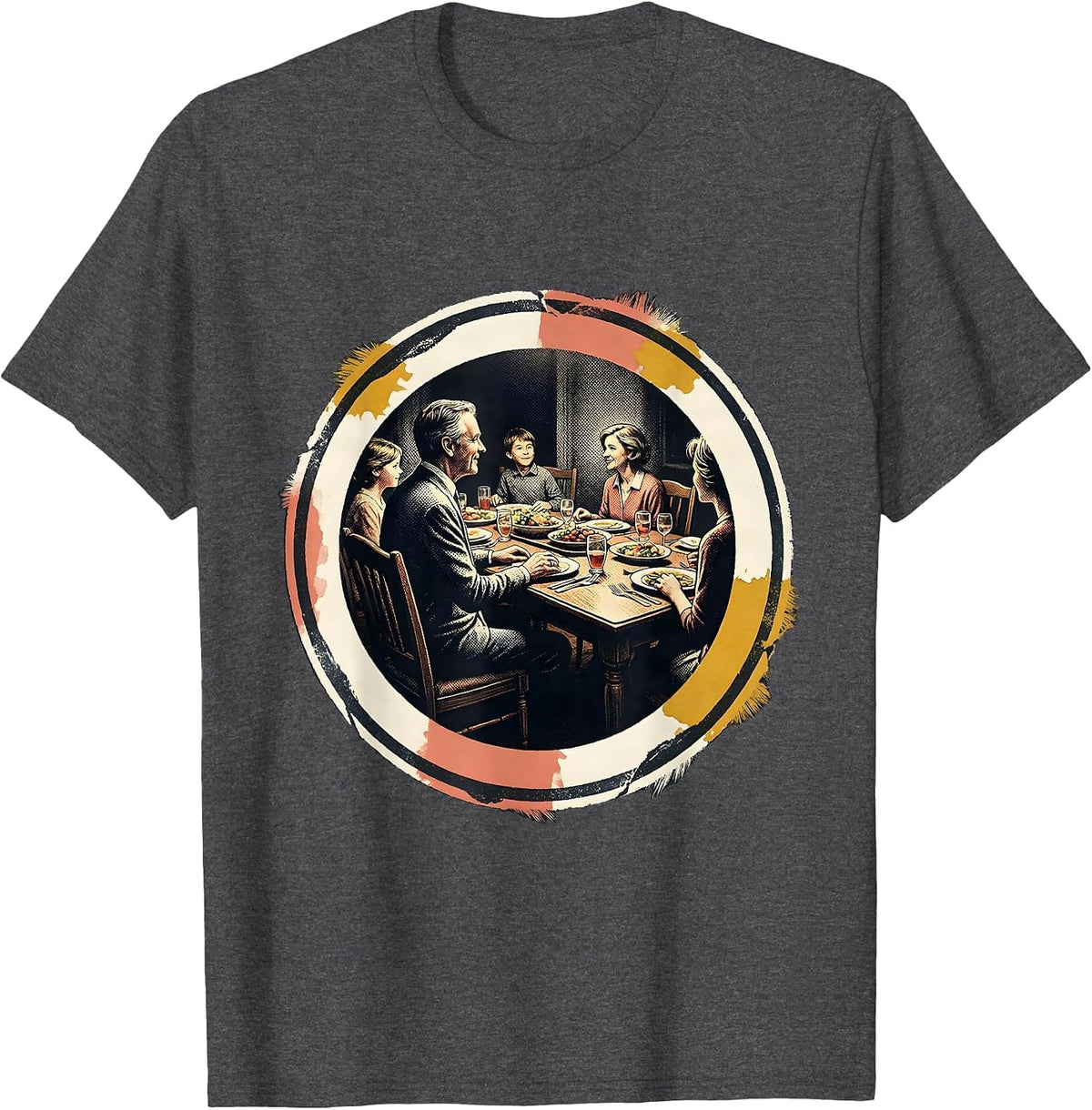 Favorite Son In Law Family Dinner Badge Humor T-Shirt - Dark Heather Grey