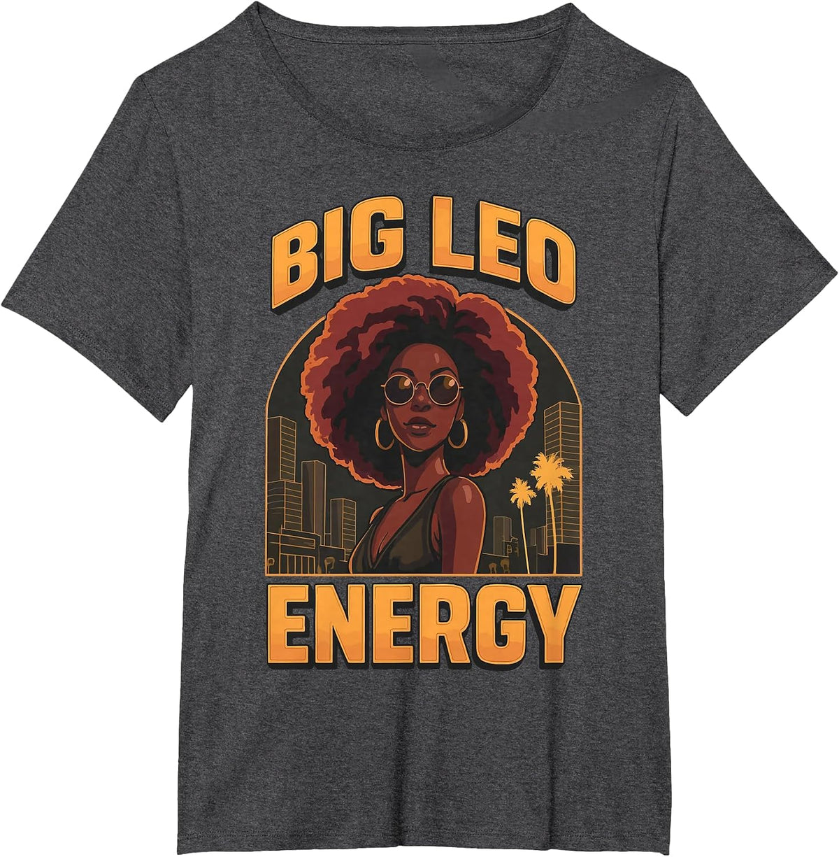 Big Leo Energy T-Shirt - Dark Heather Grey