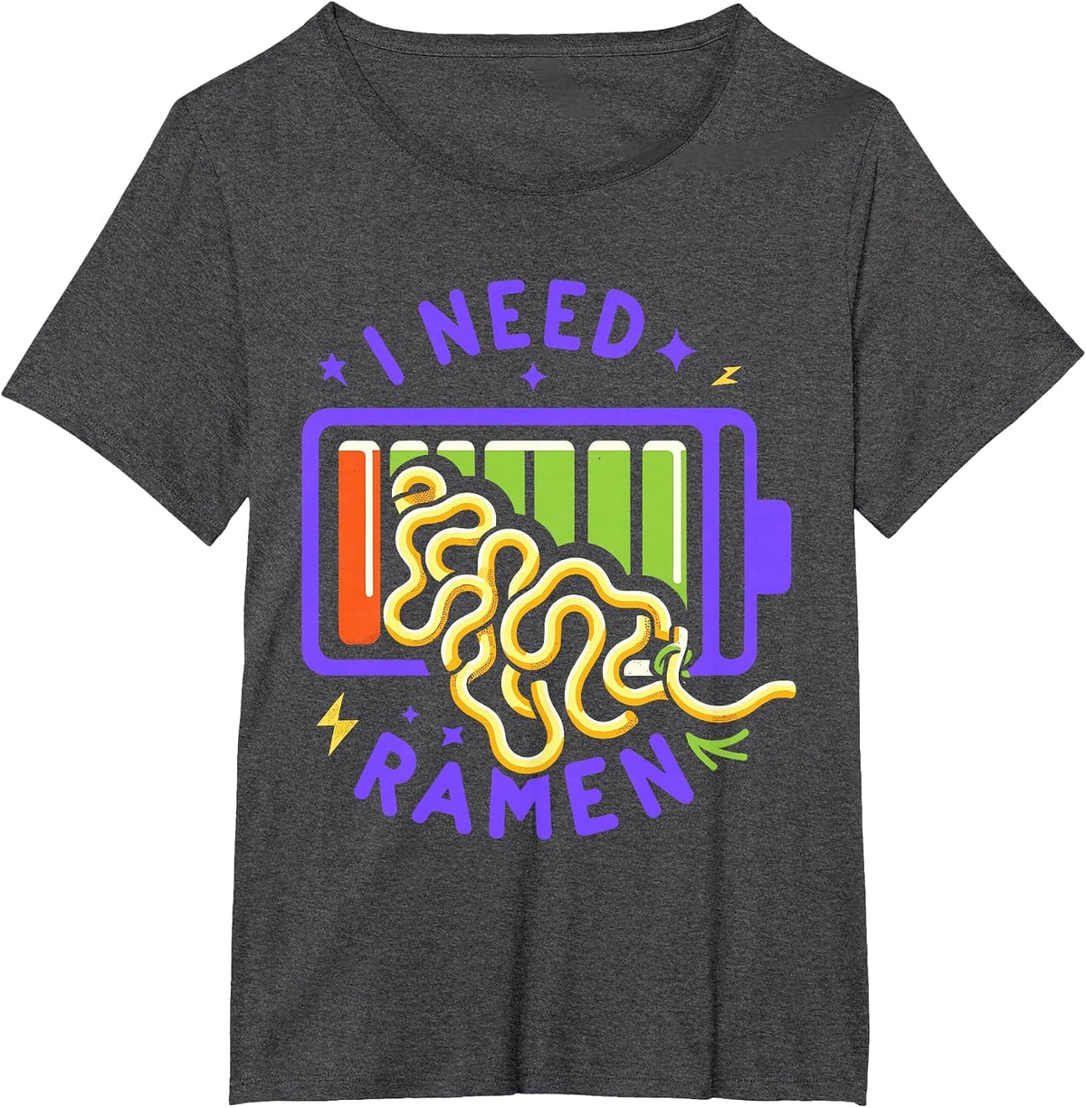 Japanese Noodle Ramen Quote Funny Ramen Noodles T-Shirt - Dark Heather Grey