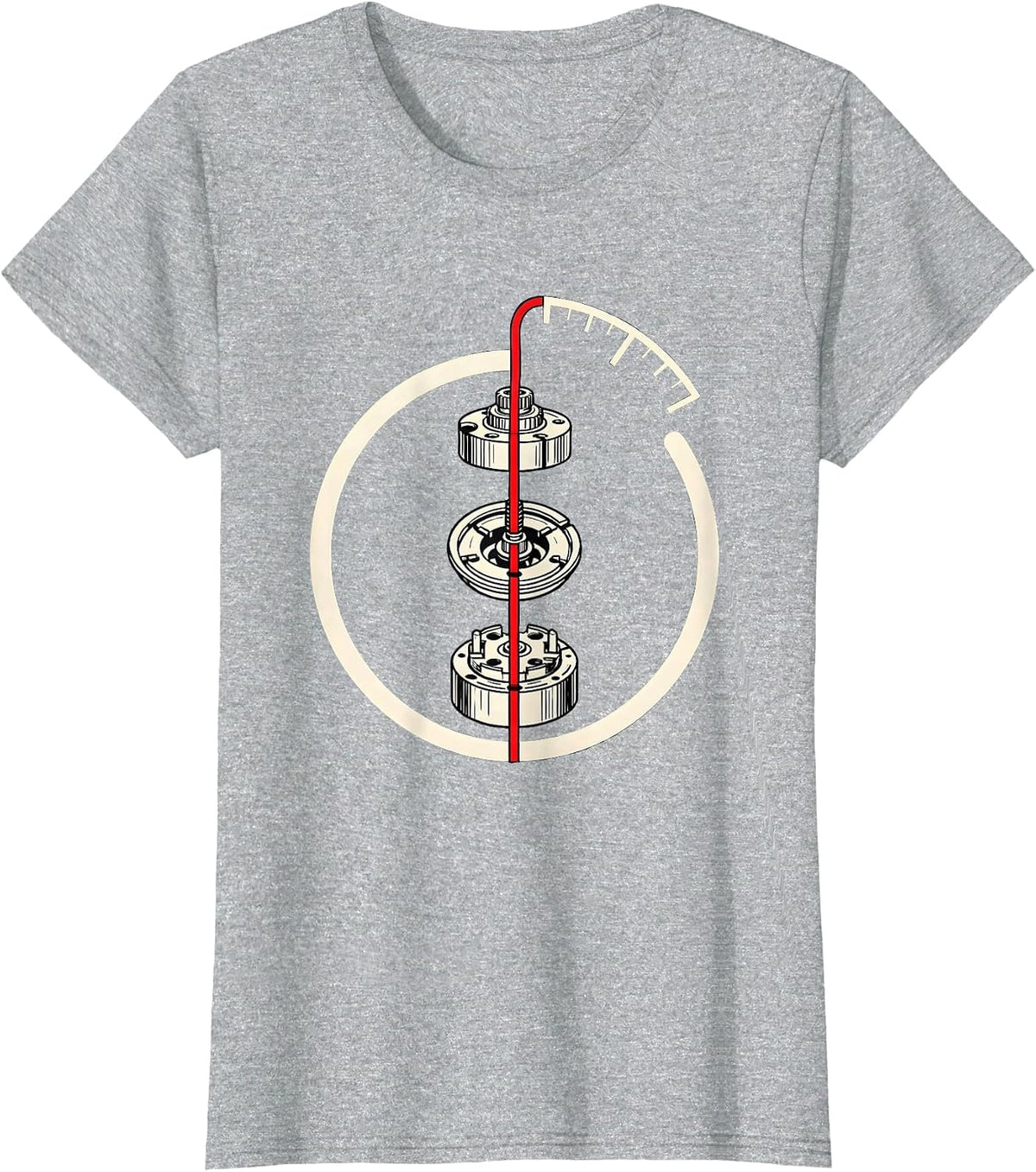 Car Ignition Pulse Line Auto Mechanic Car Enthusiast T-Shirt - Heather Grey