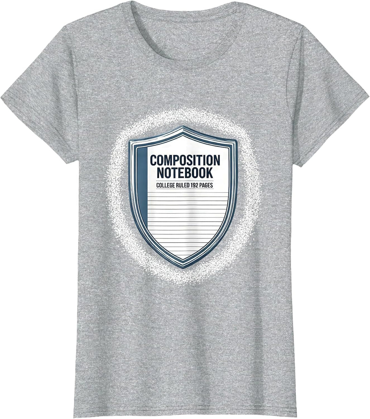 Composition Notebook College Ruled 192 Pages Teacher T-Shirt - Heather Grey