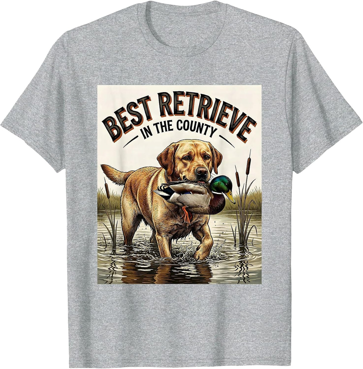 Men's Best Retrieve In The County Labrador Hunting Dog Southern T-Shirt - Heather Grey