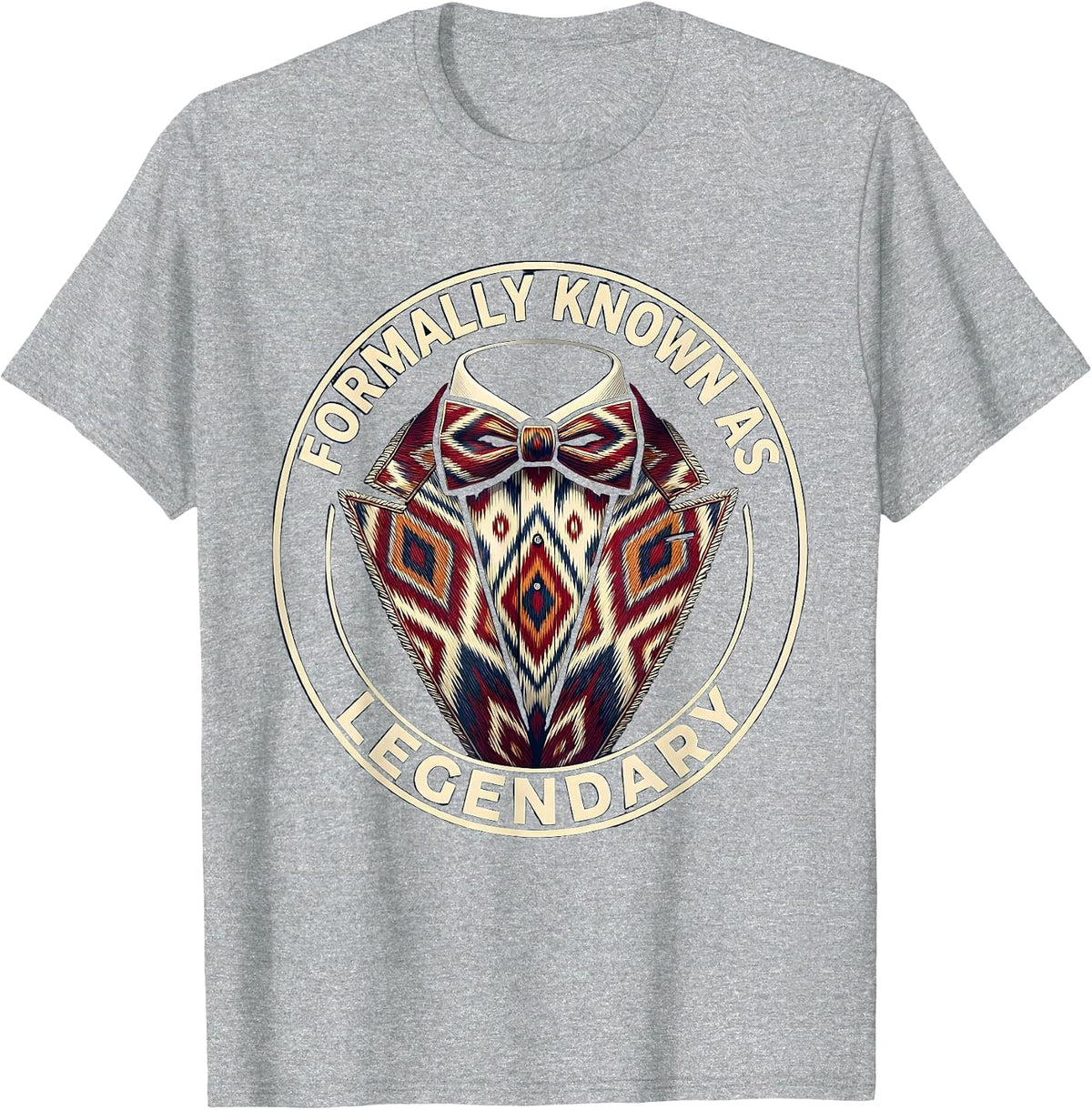 Men's Formally Known As Legendary Tuxedo Design T-Shirt - Heather Grey
