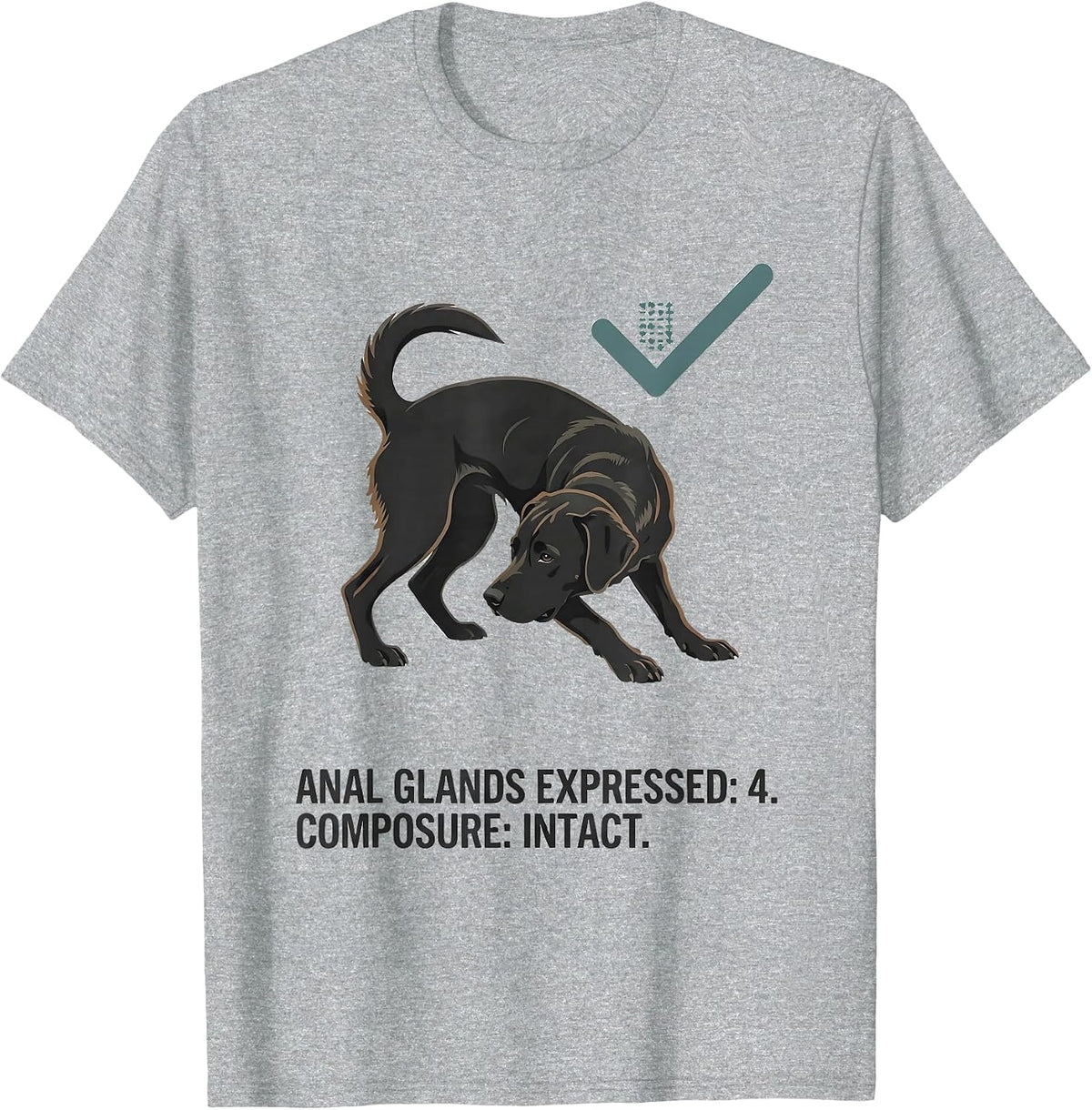 Men's Anal Glands Expressed: 4. Composure: Intact Vet Tech T-Shirt - Heather Grey