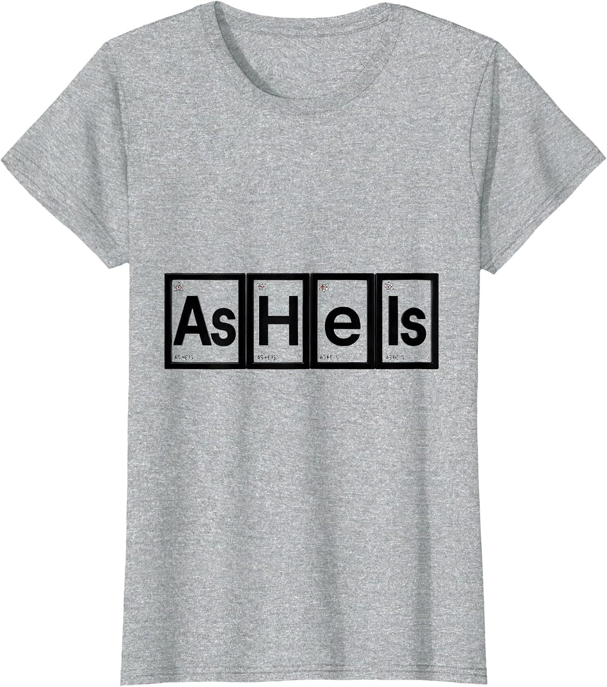 Women's As He Is Bauhaus Modernist Periodic Table Chemistry Teacher T-Shirt - Heather Grey