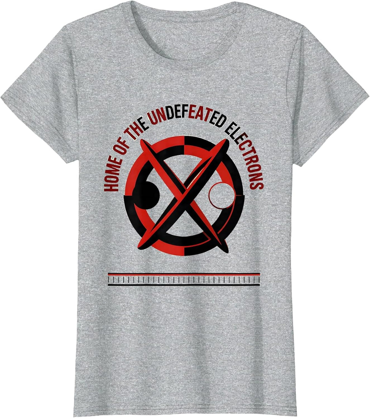 Home Of The Undefeated Electrons Quantum Physics Humor T-Shirt - Heather Grey