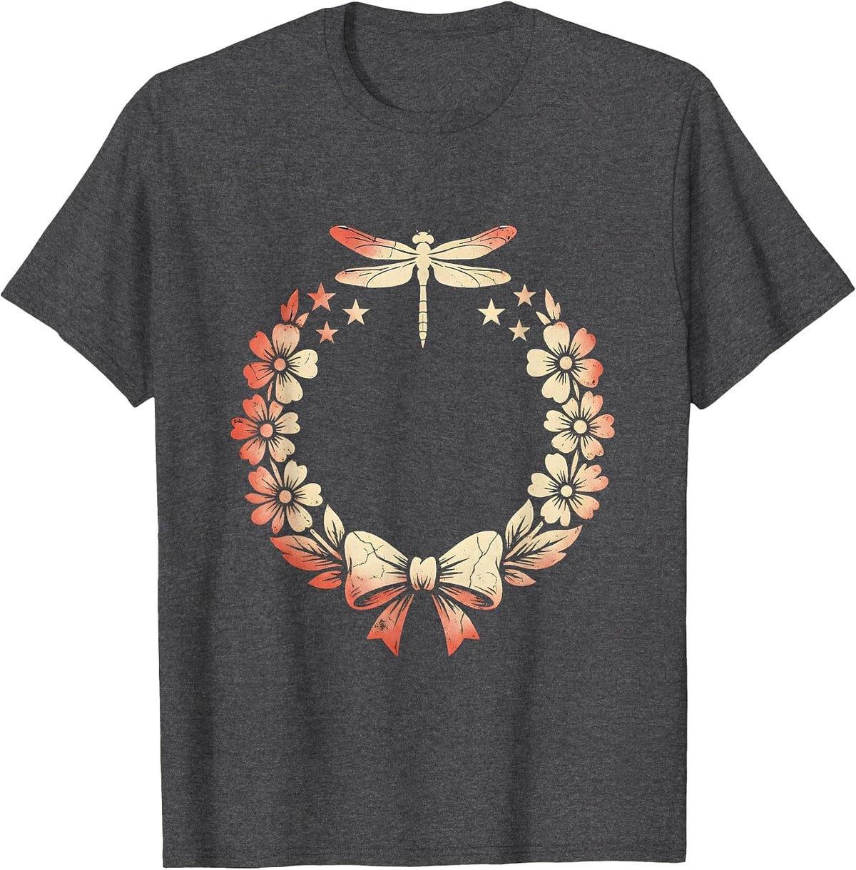 Girls American Flag Sunglasses Fireworks Illustration T-Shirt - Dark Heather Grey
