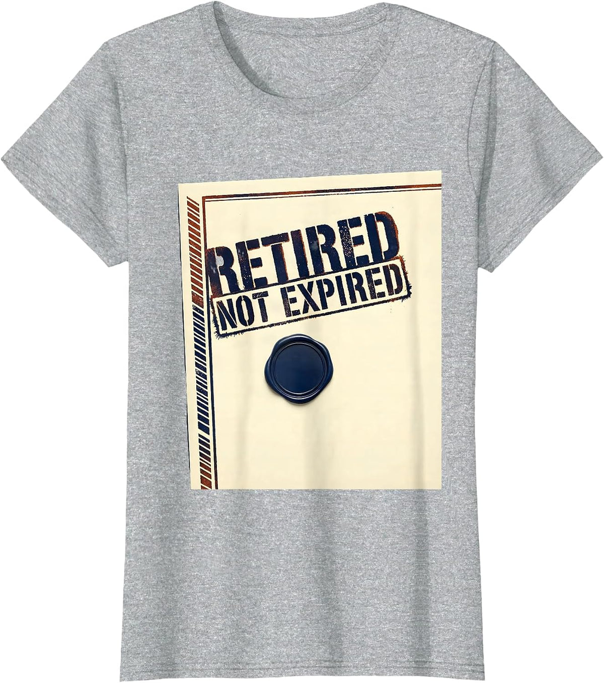 Retired Not Expired Vintage Veteran Military Pride T-Shirt - Heather Grey