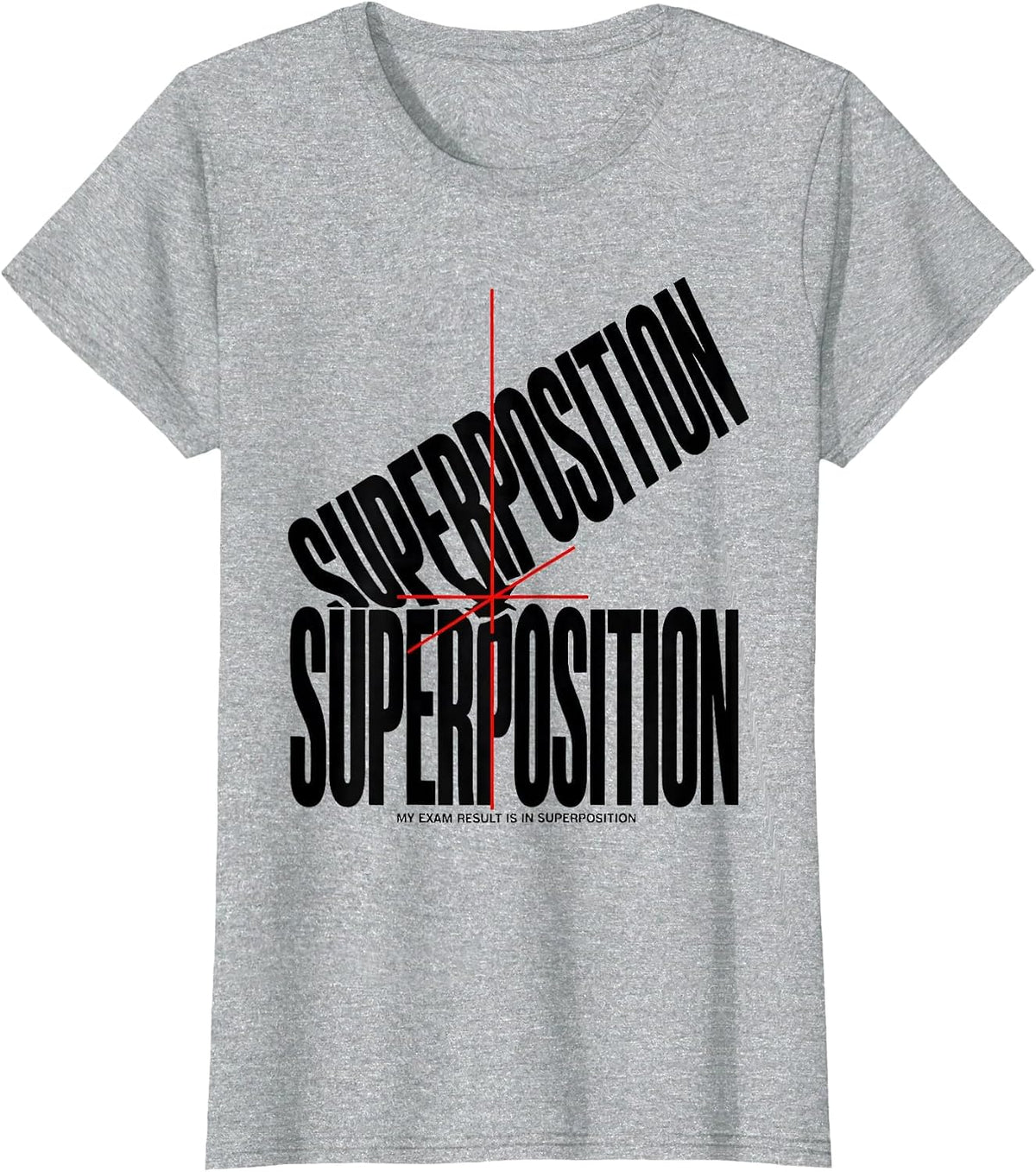 My Exam Result Is In Superposition Funny Quantum Physics T-Shirt - Heather Grey