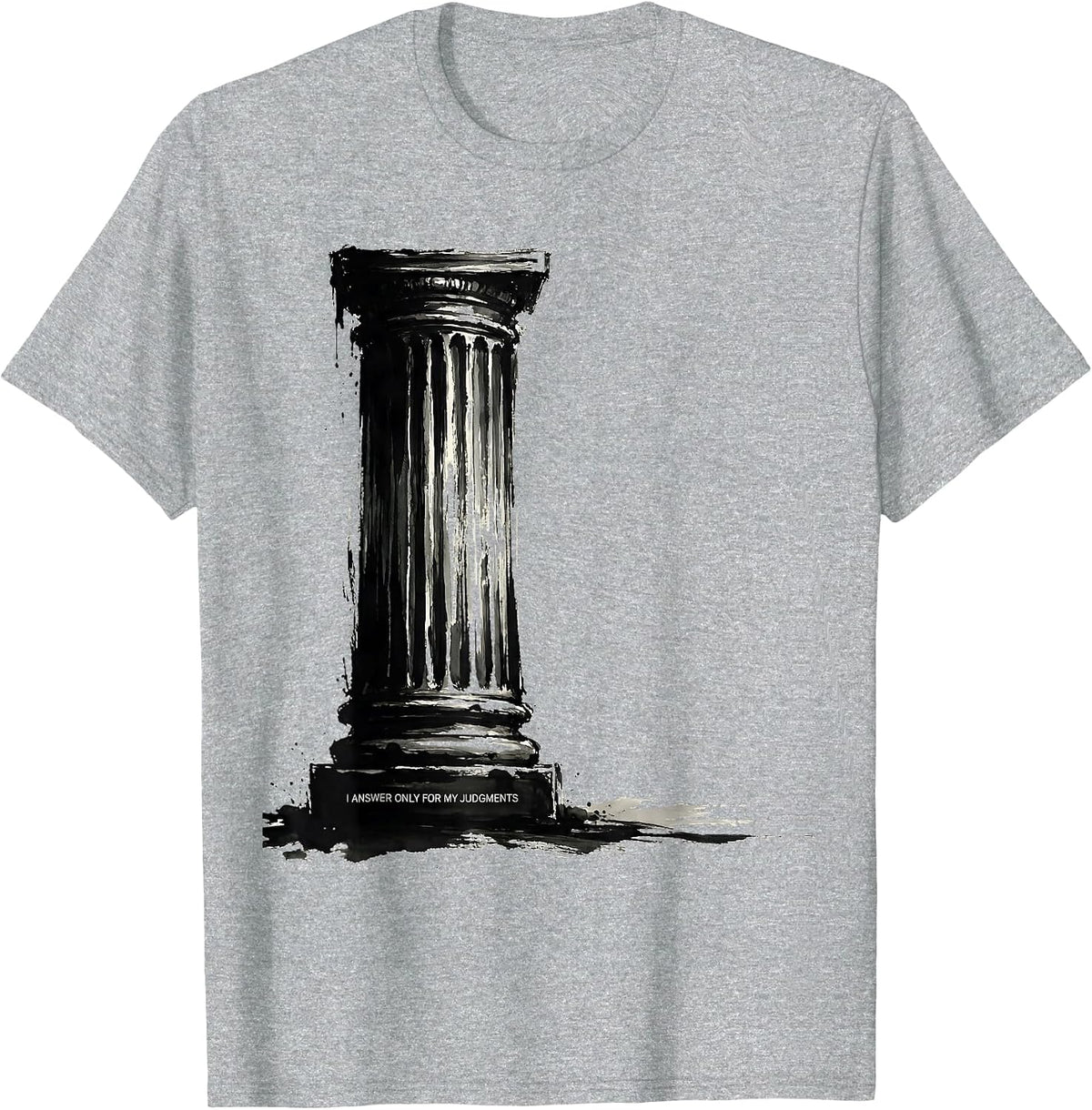 Men's I Answer Only For My Judgments Funny Greek Philosopher Irony T-Shirt - Heather Grey