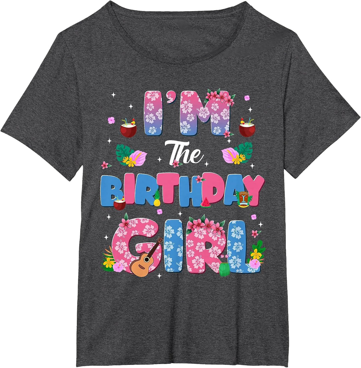 Im The Birthday Girl Party Decor Family Matching T-Shirt - Dark Heather Grey